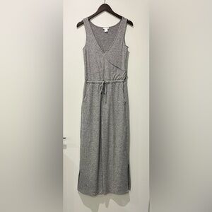 Venus Gray Sleeveless Wide Leg Jumpsuit XS Stretchy Soft Lightweight Draw String